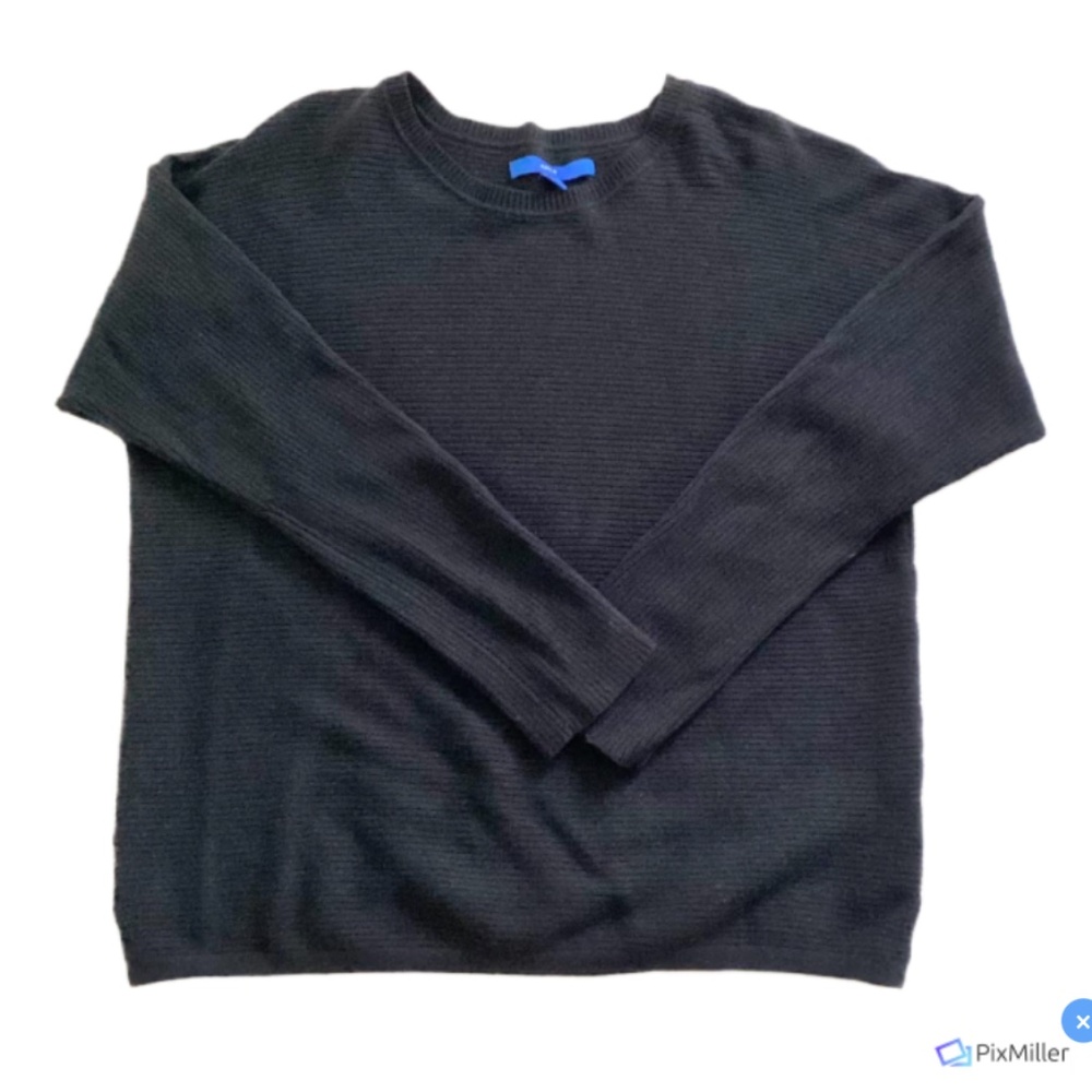 Apt. 9 Womens Black Ribbed Sweater, L